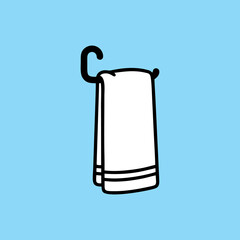 vector towel with blue background