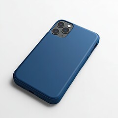 Dark blue smartphone case, angled view