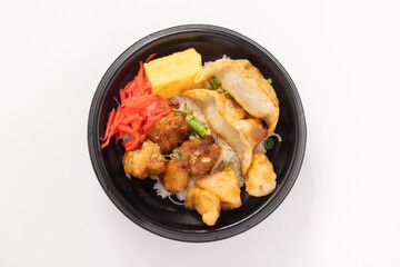 揚げ餃子　唐揚げ　弁当