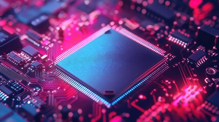 technology digital art style of a vibrating ram chip