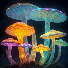 mushrooms in the forest