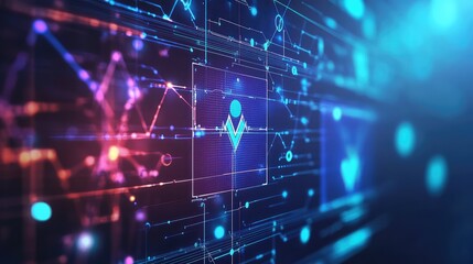 Fototapeta premium interoperability smooth gradient data stream from the healthcare network