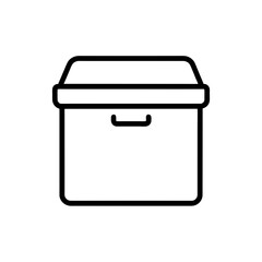 Storage box with lid icon vector illustration scalable graphic for organization and storage solutions