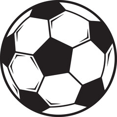 Black and white soccer ball illustration football sport