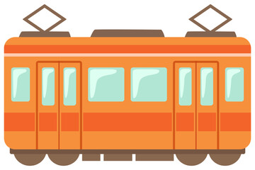 一両 電車のイラスト ベクター素材