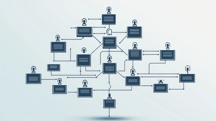 design dividing organizational chart in wireframe style