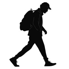 vector silhouette of a man