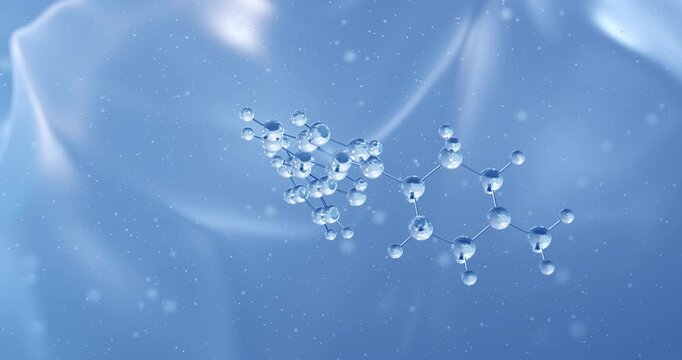 LY-334370 rotating molecular structure, 3d model of antimigraine agent
