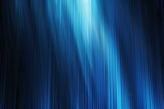 Abstract image of vertical blue streaks of light, varying in intensity and brightness, creating a dynamic and luminous effect