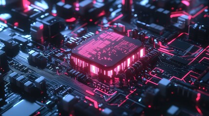 quntum synchronizing ai chip in a surreal manner