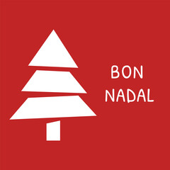 Bon Nadal Greeting Card simple Christmas design