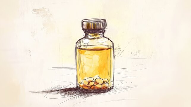 helth abstract depiction of a medicine bottle
