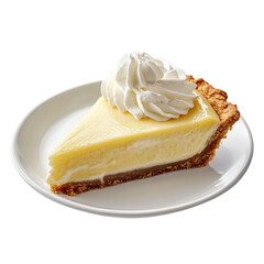  Key Lime Pie with Whipped Cream [Transparent Background PNG].