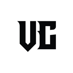 VC monogram logo design letter text name symbol monochrome logotype alphabet character simple logo