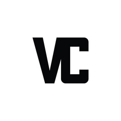 VC monogram logo design letter text name symbol monochrome logotype alphabet character simple logo