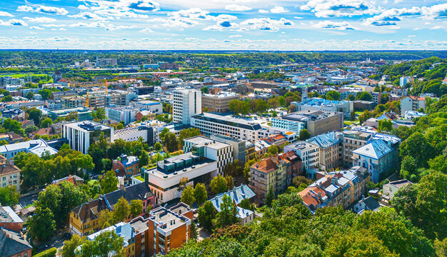 Aerial view of Kaunas in Lithuania, one of the Baltic States