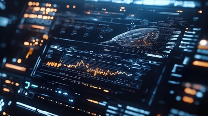 Fototapeta premium insights analyzing futuristic revenue graph