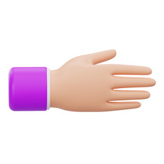 3D Cartoon Hand Pointing Right Gesture, Next Direction Button Icon