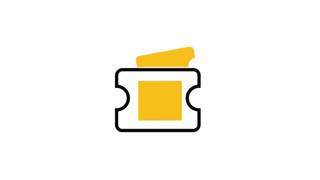 Simple icon of a ticket or pass, possibly for an event or service.