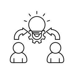 Knowledge Transfer  icon with white background vector stock illustration