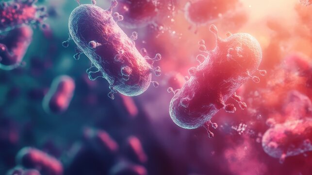 microbiology vintage abstract visualization of a bacterial colony
