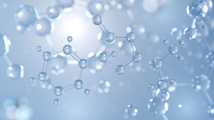 thozalinone molecular structure 3d, psychostimulant structural chemical formula view from a microscope