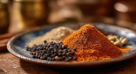 Spiced blend on a plate
