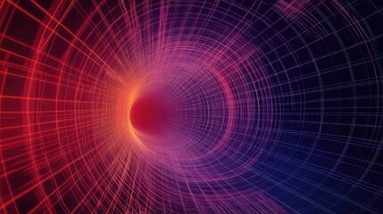 dynamic distorting energy grid line art style