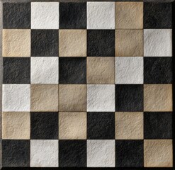 Fototapeta premium A textured chessboard design in muted tones