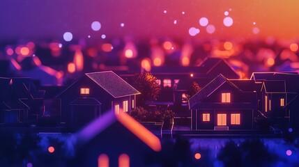 vibrant glowing effect on homeownership certificate sketch