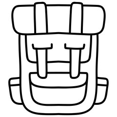Travel Backpack Bag Vector Icon