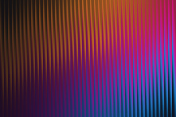 Abstract background featuring geometric ribs in a vibrant gradient of warm to cool colors
