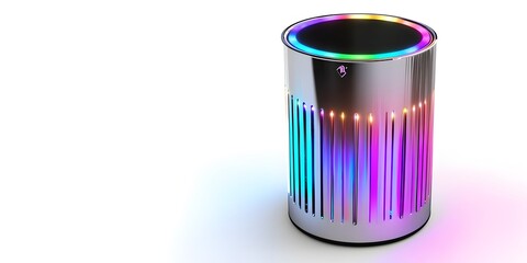 Modern Stylish Trash Bin with Colorful LED Lighting Effect