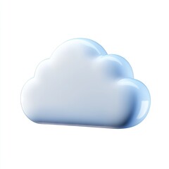 Obraz premium Light-blue 3D cloud icon