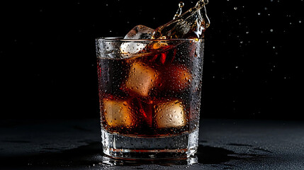 Cola Splash In A Glass