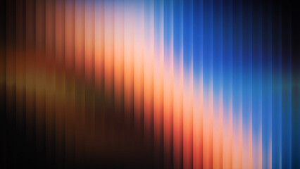 Dynamic warm-to-cool gradient transitioning from deep orange to royal blue with soft vertical streaks, producing a cinematic abstract background suitable for creative branding, presentations, and mode