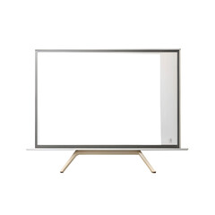Modern television with blank screen isolated on transparent background for mockup