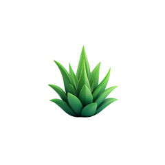 Fototapeta premium Aloe vera 3d style isolated on transparent background