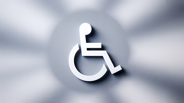 International symbol of access for people with disabilities on a gradient background