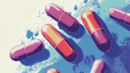 motion sketch style animation of pills