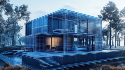 Obraz premium plan ai analysis of modular housing unit design plan