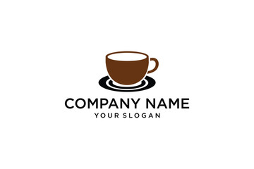 Coffee cup Logo design vector template