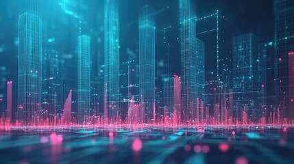 Fototapeta premium chproperty conceptual representation of a real estate investment chart