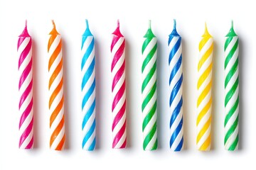 Obraz premium Colorful spiral birthday candles