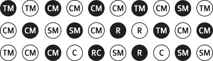 vector circle icon pattern for user interface kit minimal style alternating color circle symbols pack digital template