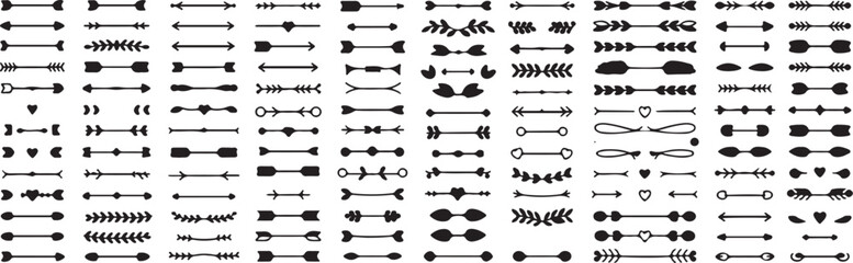 Fototapeta premium set of decorative arrow vectors in ai eps jpeg png ready for invitations posters logos and digital art motifs