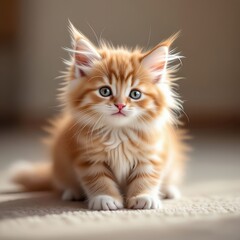 cat on a white background