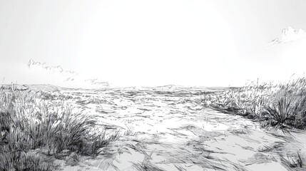 land sketch style data stream from undeveloped land