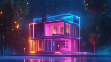 marketing holographic style rotating real estate flyer