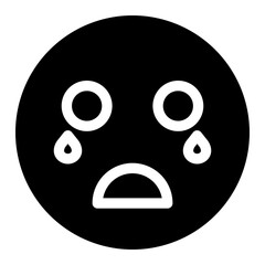 Fototapeta premium Cry Glyph Icon